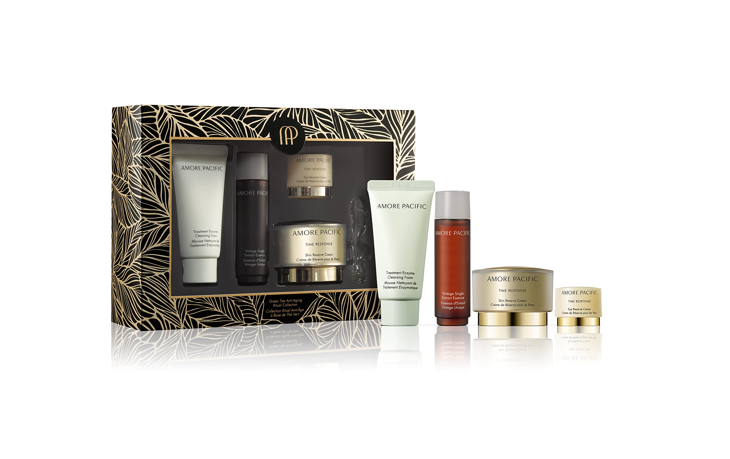 AMOREPACIFIC Green Tea Anti-Aging Ritual Set - Korean Skincare Gift Set for Wrinkles & Fine Lines, Hydrating Face Cream & Serum Duo (Perfect for Daily Skincare Routine & Spa Night)
