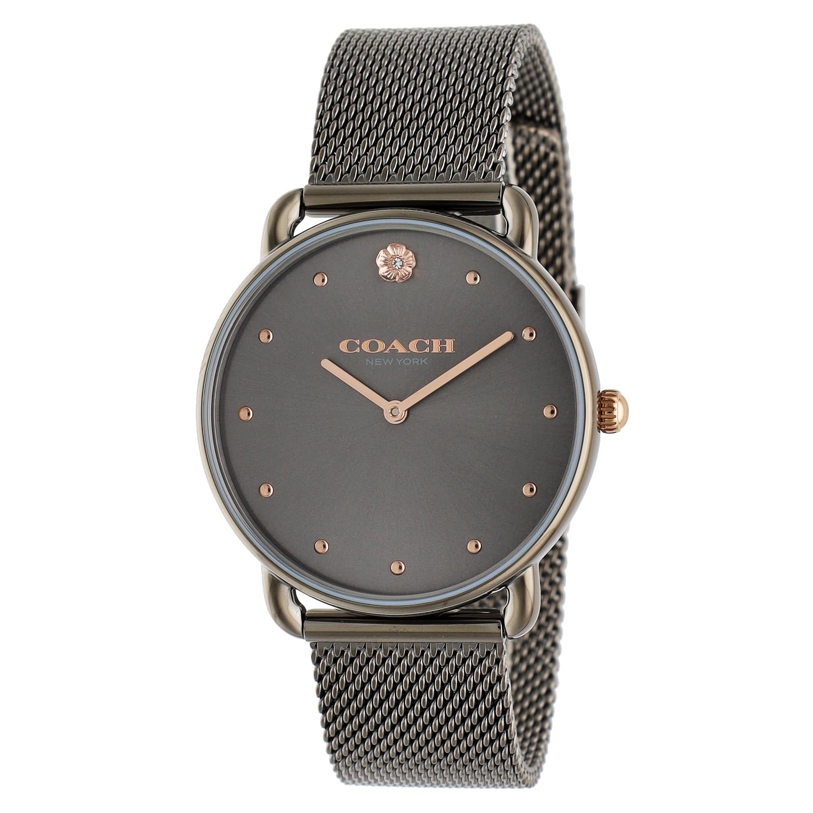 Coach 14504210 Women's Fashion Watch - Black Leather Strap, Minimalist Dial, Water Resistant | Perfect for Office, Date Night & Everyday Wear