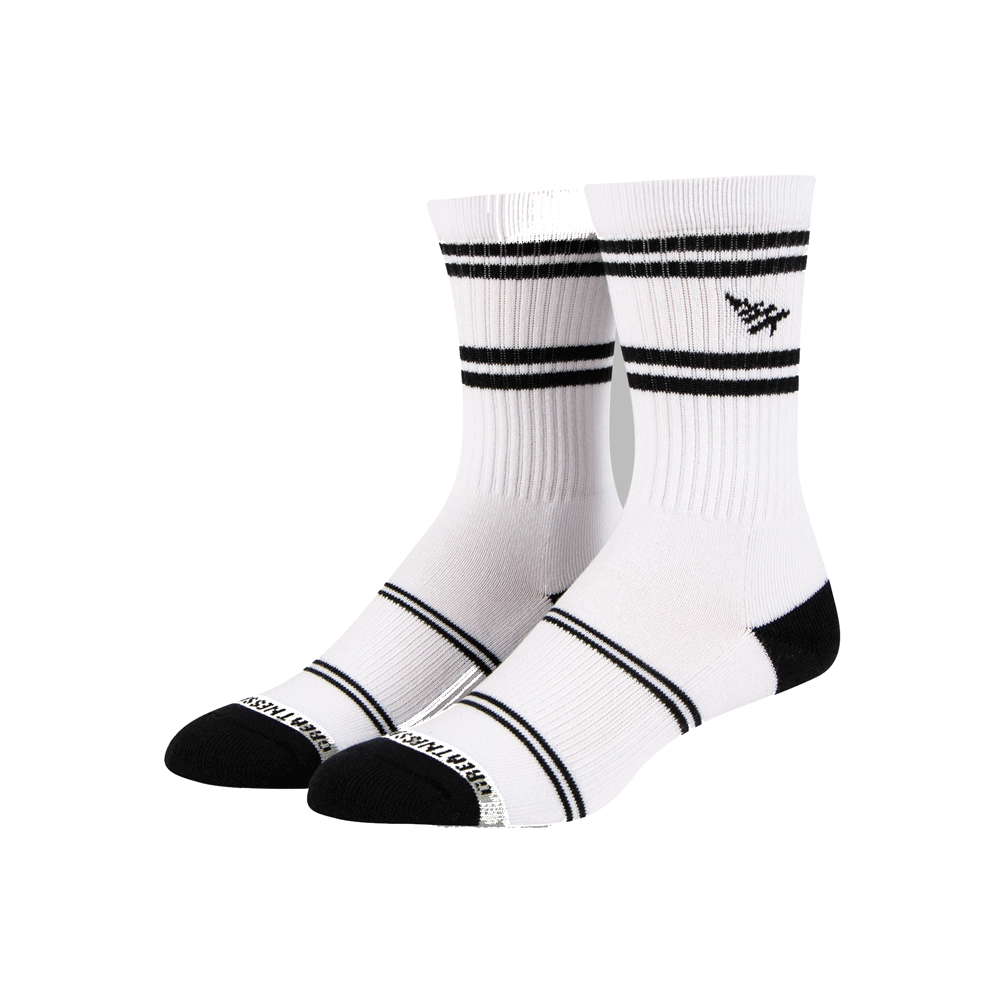 Classic White Crew Socks for Men & Women - Comfortable Cotton Casual Socks for Everyday Wear, Sports, Work & Gifts