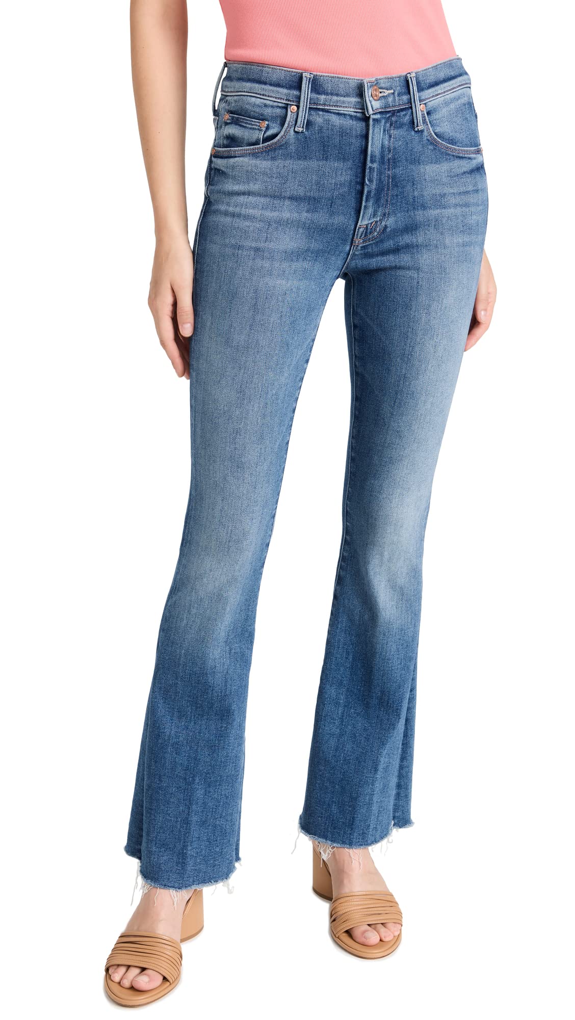 Women's Distressed Weekender Jeans for Moms - Comfortable & Stylish Denim for Casual Outings, Travel, and Everyday Wear