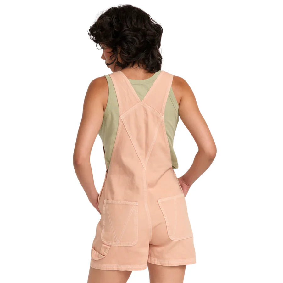 RVCA Women's Drea Denim Overalls - Stylish & Comfortable Jumpsuit for Casual Wear, Work, or Outdoor Adventures