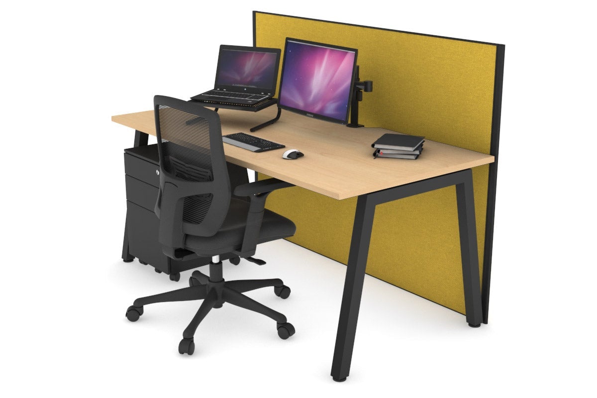 Horizon Quadro A Legs Office Desk - 1600L x 800W with Cable Management Scallop | Modern Workstation for Home Office, Study Room & Small Business Spaces