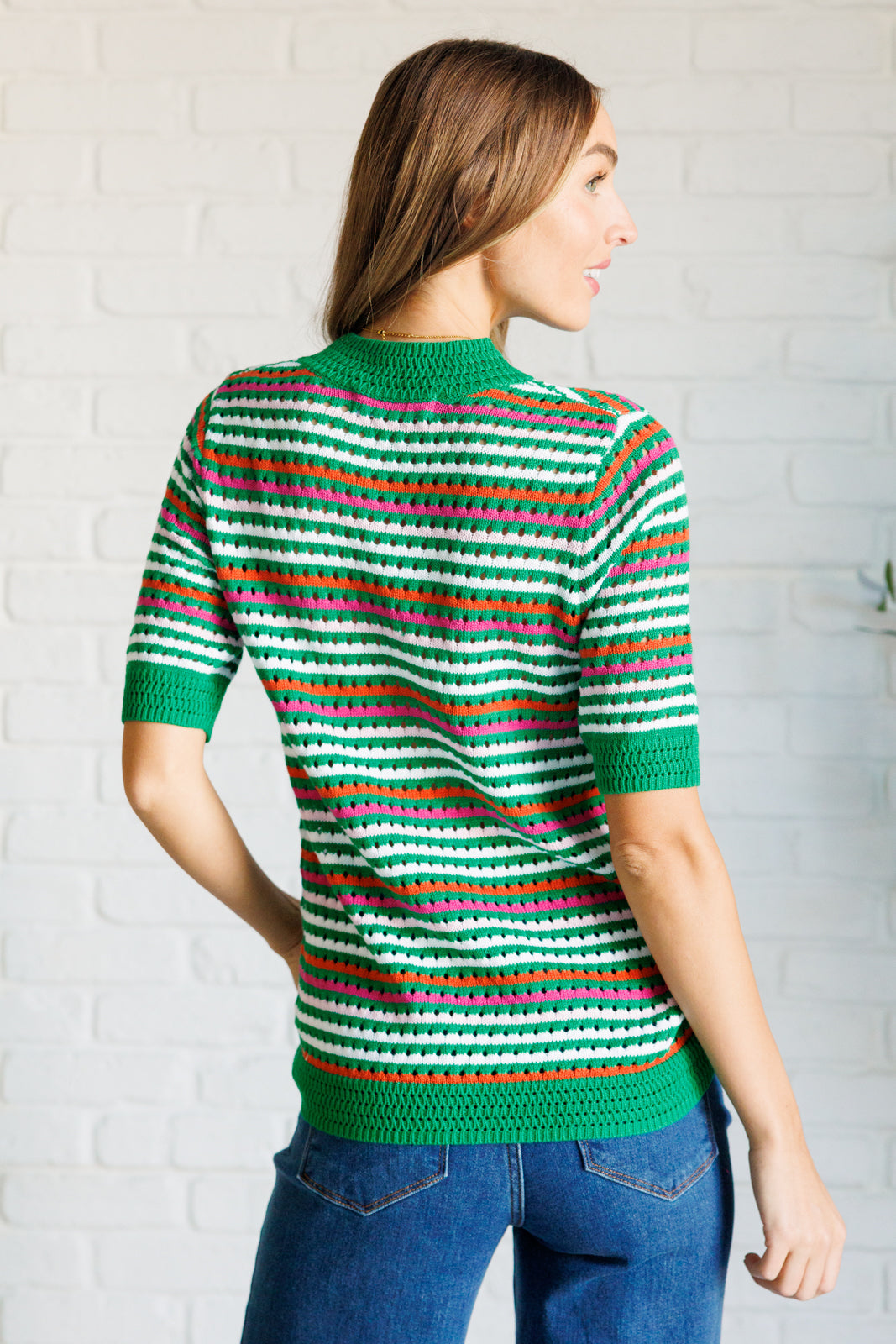 Stylish Striped Knit Top for Women - Trendy Casual & Layering Essential - Perfect for Dates, Work, and Weekend Outfits