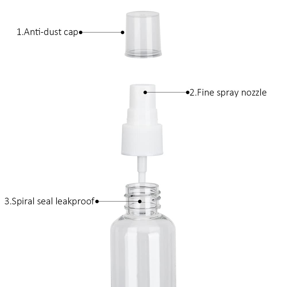 **Darbermu 12-Pack Travel Bottles Set - Leak Proof Refillable Squeeze Containers with Spray Bottles & Pots for Toiletries, Lotion, Cream, Shampoo (60ml) - Perfect for Air Travel, Gym, Camping & Home Use**