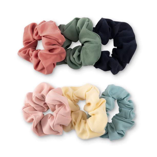 SETTER Silk Hair Ties for Women - Extra Large Scrunchies for Thick Hair, Frizz & Breakage Prevention, Soft Hair Rubber Bands Set (6-Pack) - Perfect for Workouts, Office, Sleep & Everyday Styling
