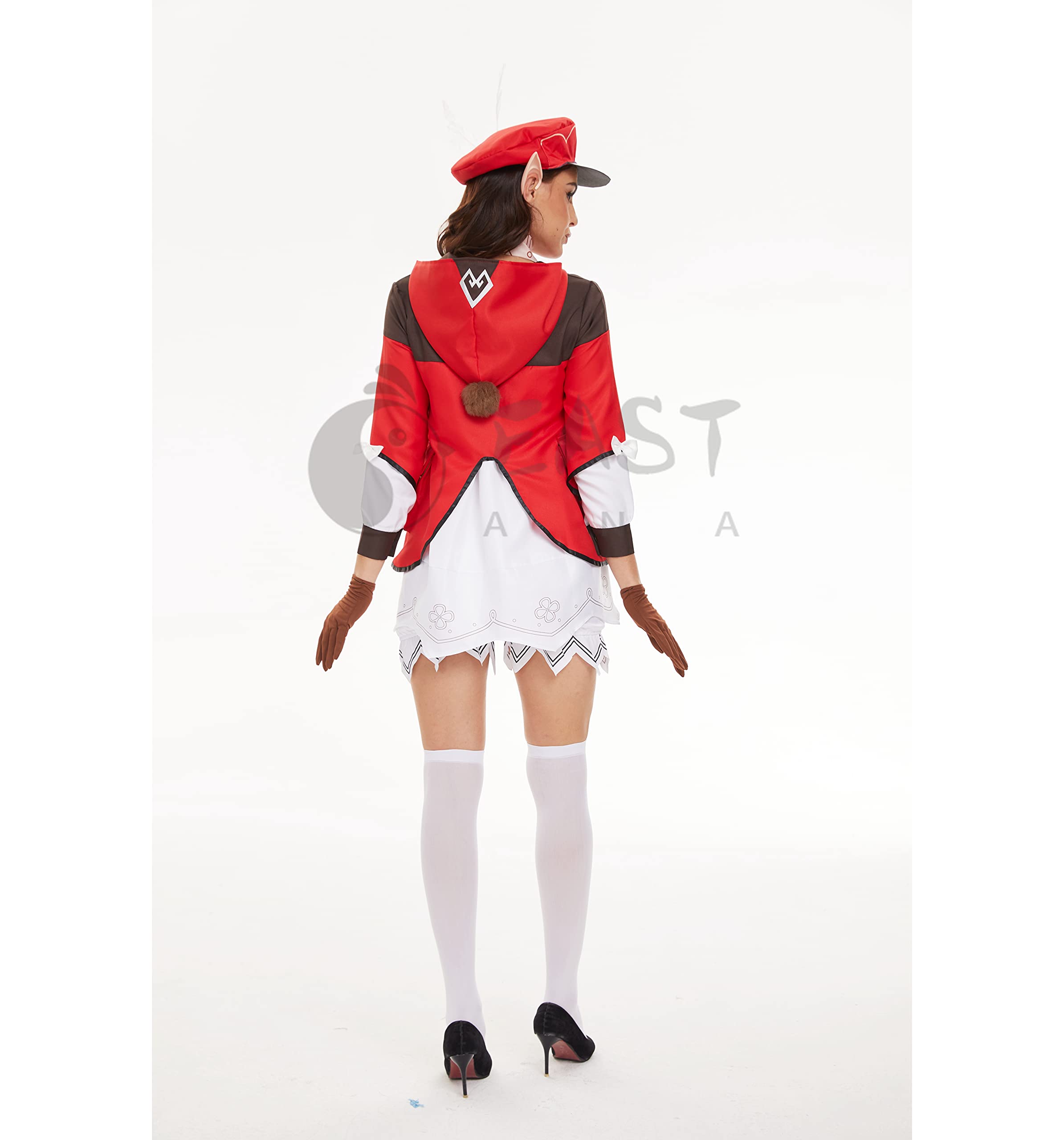 Klee Cosplay Costume & Paimon Insulated Lunch Bag Set - Genshin Impact Halloween Outfit & Tote Bag for Anime Conventions, Cosplay Events & School Lunch