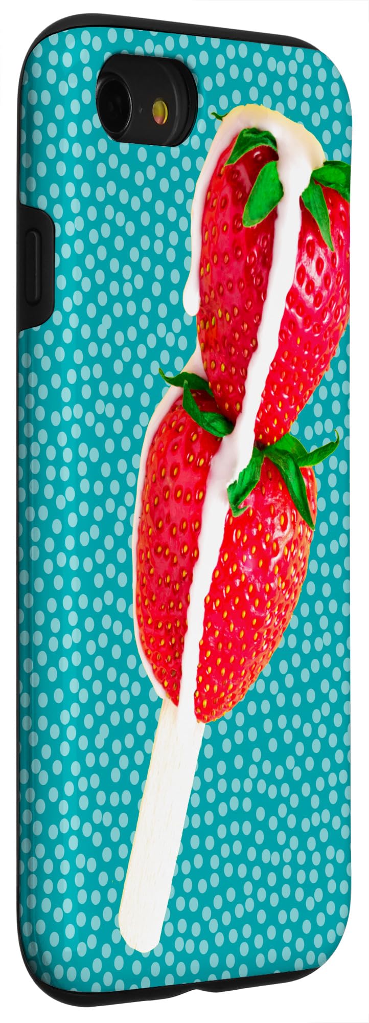 Cute Strawberry Milk Ice Cream Popsicle Phone Case for iPhone SE (2020) / 7 / 8 - Trendy Summer Protective Cover for Girls, Teens & Women - Perfect for Beach, Vacation & Everyday Use