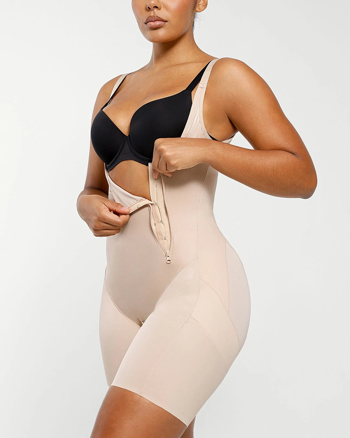 AirSlim® Open Bust Butt Lifting Full Bodysuit Shapewear - Tummy Control Waist Trainer for Women | Perfect for Wedding, Party & Everyday Wear