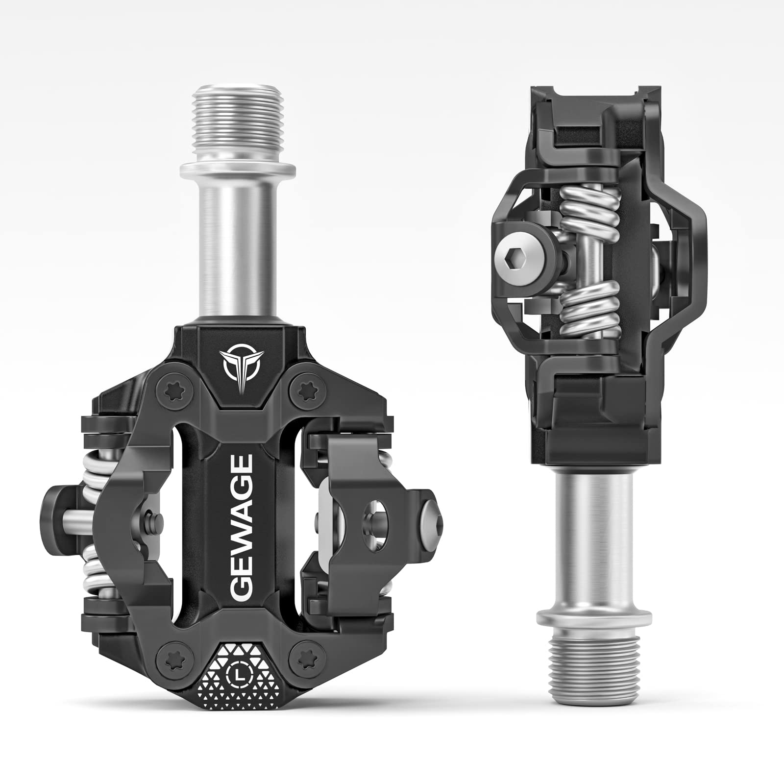 Best Mountain Bike Pedals - Lightweight Clipless Pedals with Cleats for BMX, Spin Exercise, Peloton & Trekking Bikes - Perfect for Road Cycling, Indoor Training & Outdoor Adventures