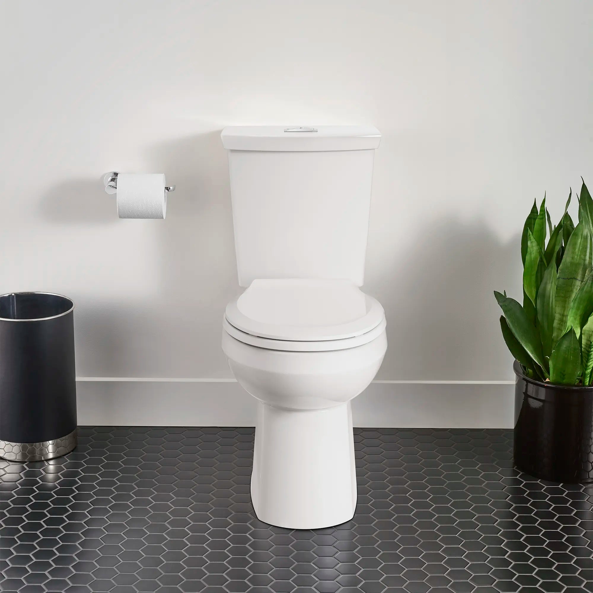 H2Option® Dual Flush Toilet - 1.28 GPF/4.8 LPF & 0.92 GPF/3.5 LPF Water Saving Round Front Standard Height Toilet with Linerless Seat - Perfect for Bathroom Renovation & Eco-Friendly Homes