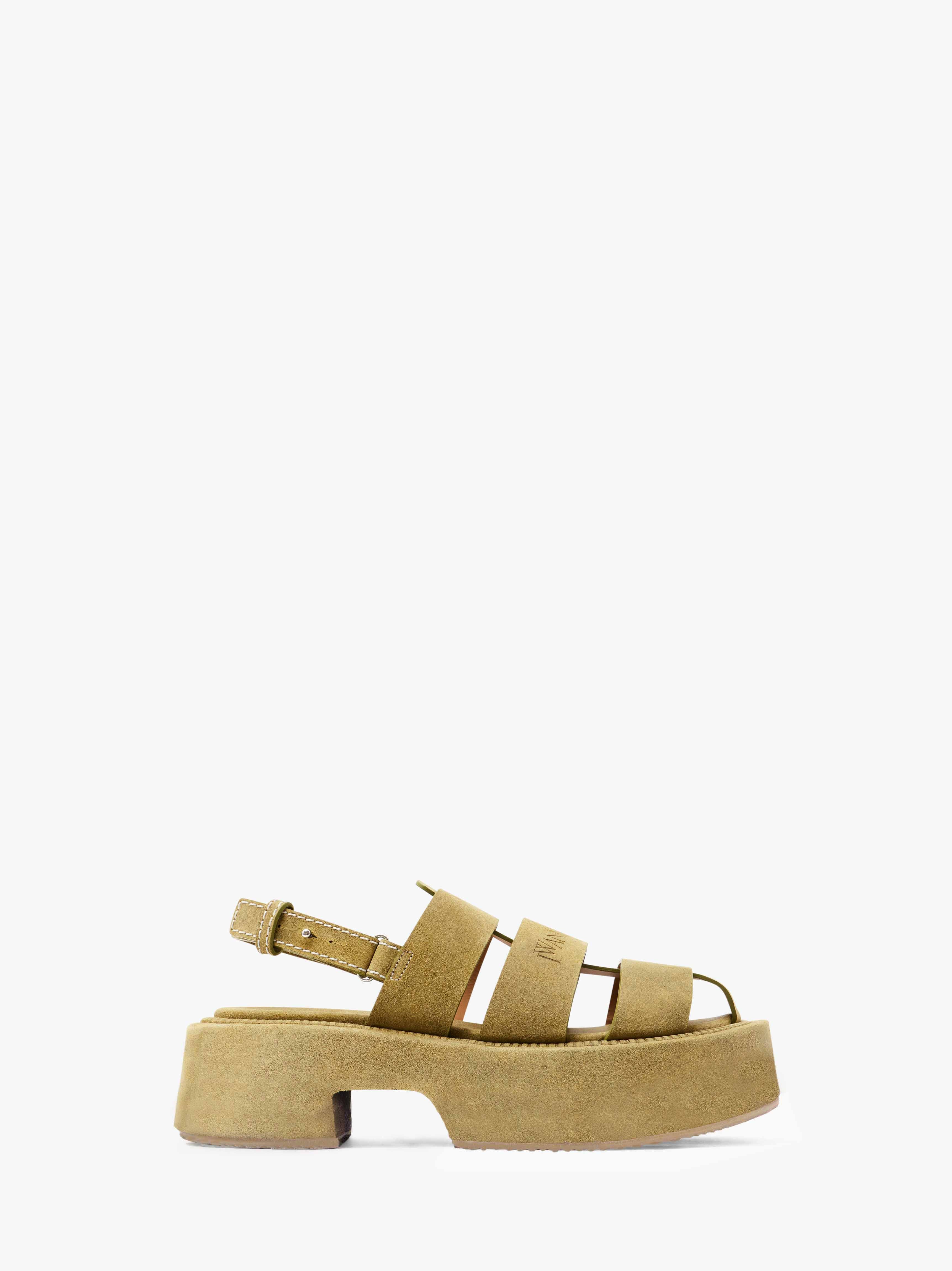 Women's Stripe Platform Sandals - Comfortable Summer Casual Shoes for Walking & Beach Outfits | Lime Green Color | Style SN0099LA0359 | Perfect for Vacation, Poolside, and Everyday Wear