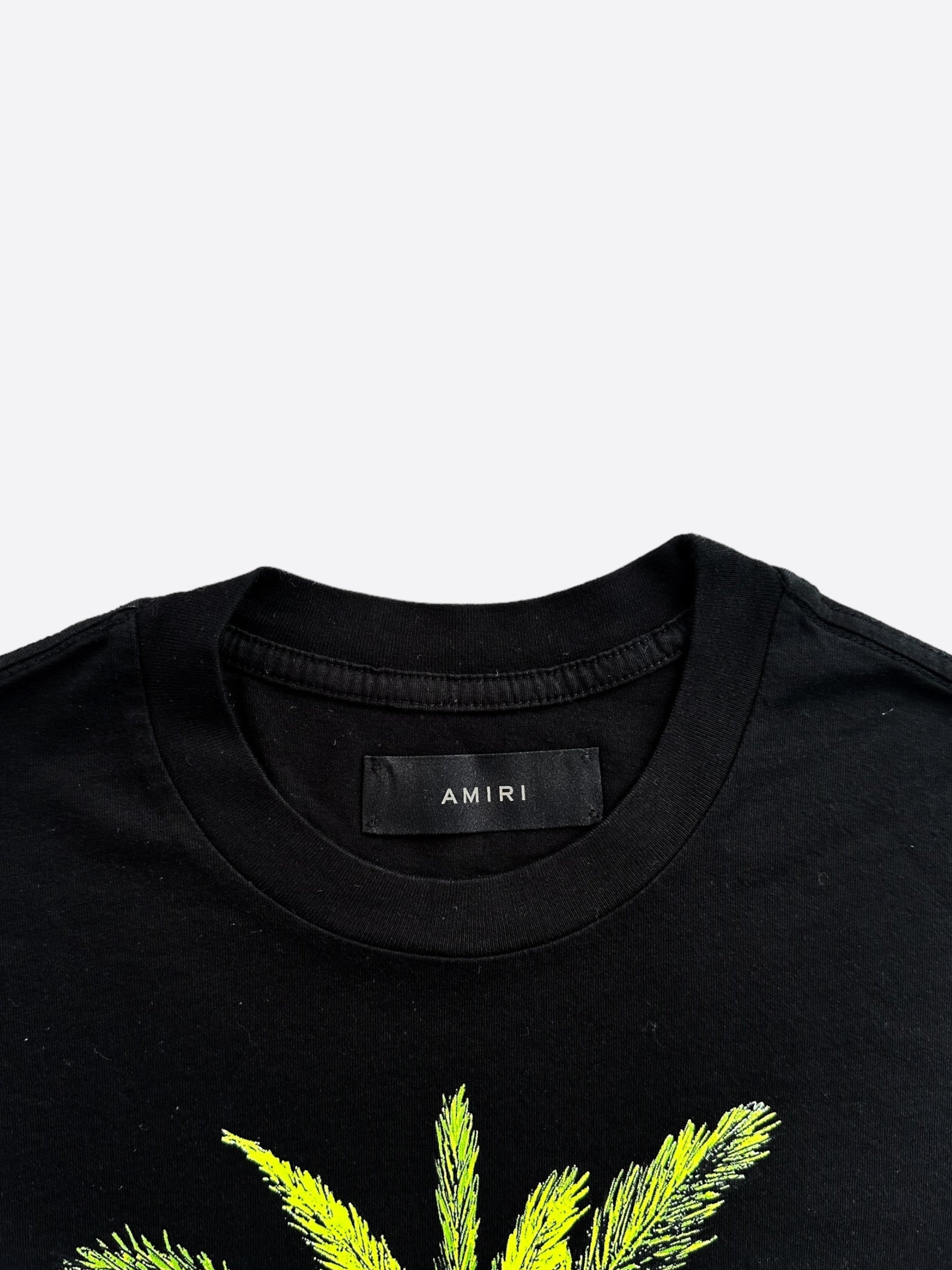 Amiri Black & Green Palm Tree T-Shirt for Men - Stylish Graphic Tee for Casual Wear & Summer Outfits
