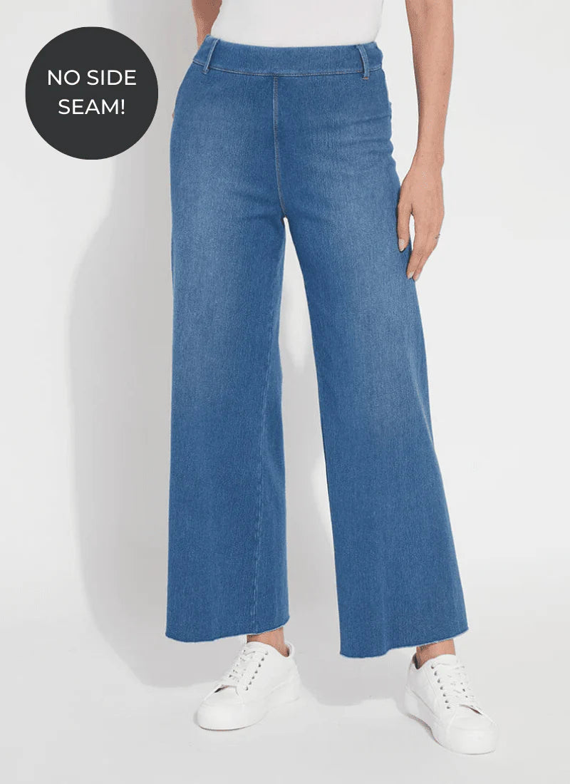 Erin Wide Leg Denim Jeans for Women - High Waisted Stretch Comfort Fit - Casual & Office Wear - Perfect for Everyday Outfits and Work Attire
