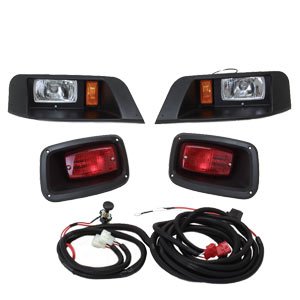 EZGO Golf Cart LED Headlight & Tail Light Kit - Compatible with 1996 & Newer EZGO Golf Carts - Bright, Durable Lighting for Night Golfing & Campground Use