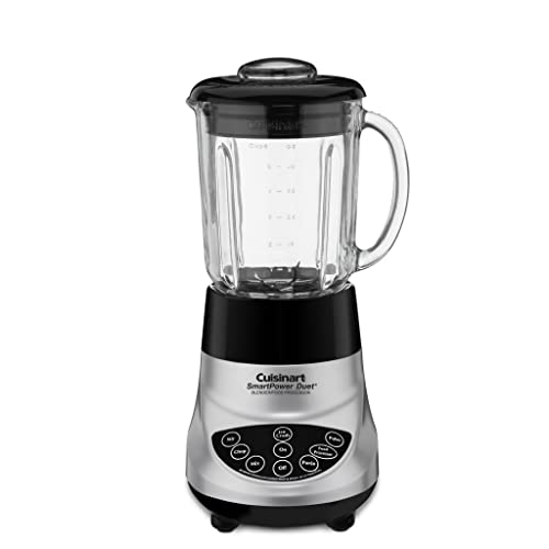 Cuisinart BFP 703BC Smart Power Duet 3-Cup Blender and Food Processor Combo, Brushed Chrome Finish - Perfect for Smoothies, Purees & Meal Prep in Small Kitchens