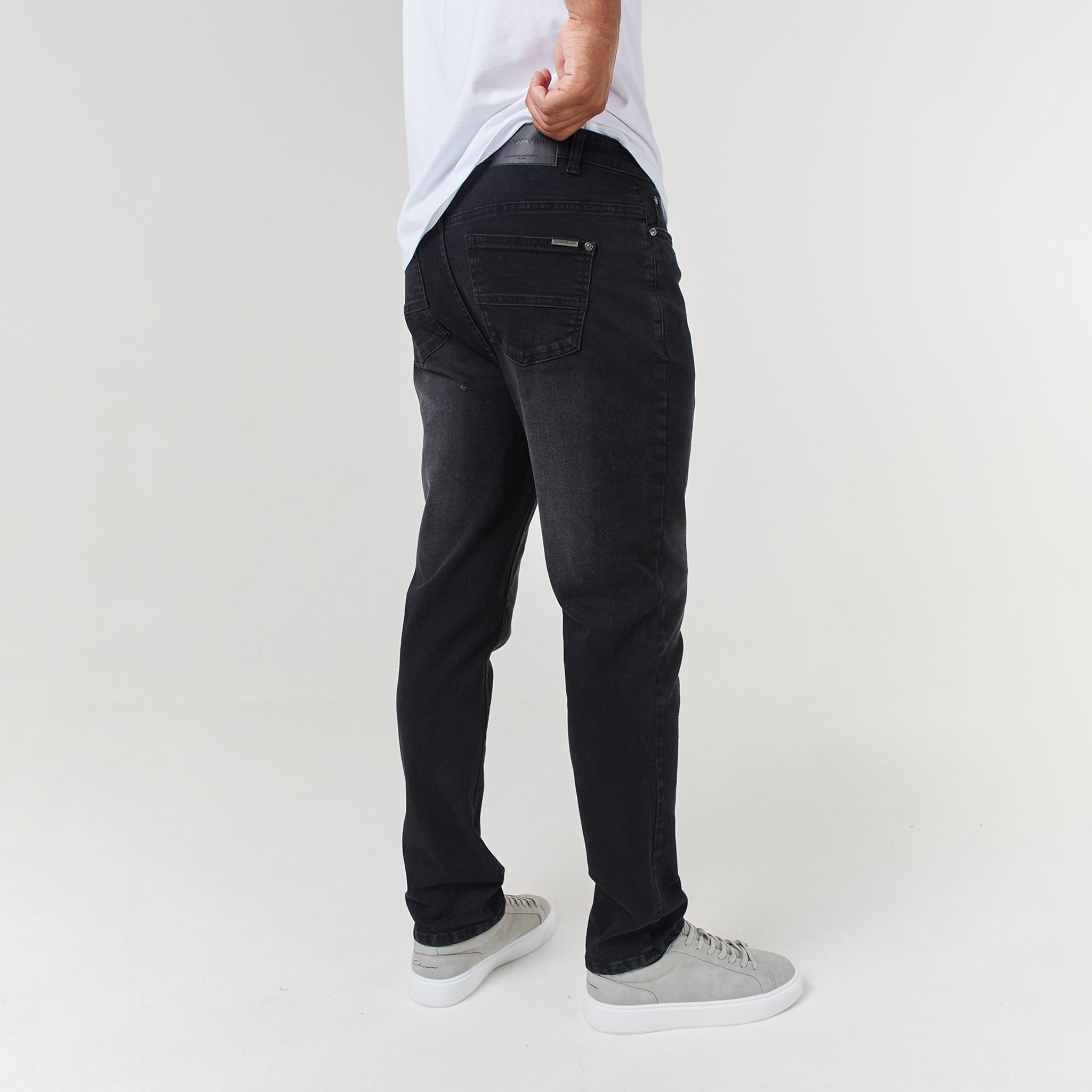 Men's Regular Fit Denim Jeans - Classic Black Wash for Casual Wear | Comfortable Everyday Pants for Work & Weekend Outings