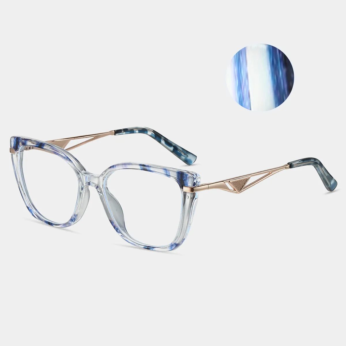CCspace Women's Full Rim Square Cat Eye Titanium Eyeglasses Frame - Lightweight TR90 Material for All-Day Comfort - Perfect for Office, Reading & Fashion Accessories