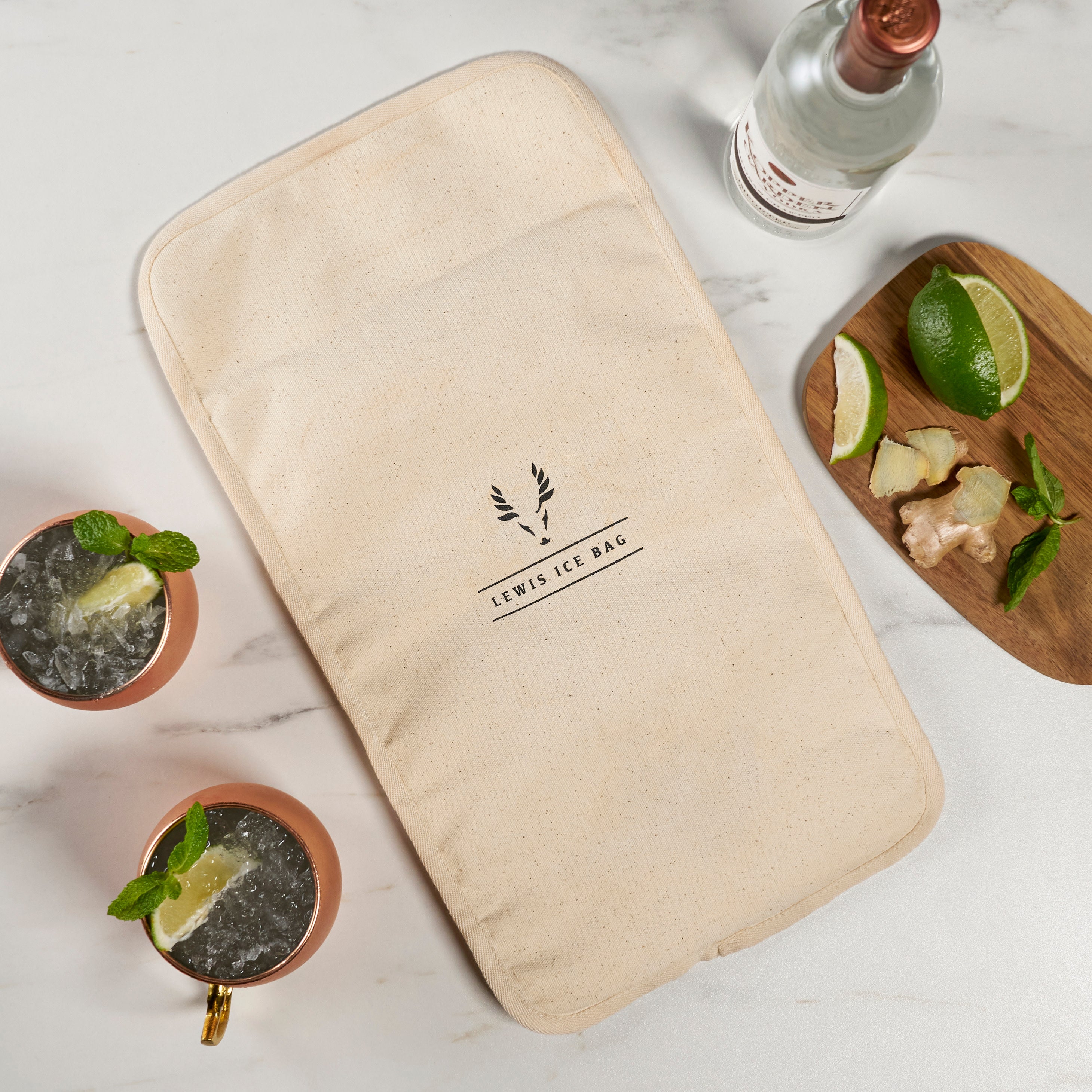 Professional Bartender's Lewis Ice Bag - Durable & Insulated Ice Carrier for Cocktails, Bars & Outdoor Parties - Perfect for Bartending, Home Use & Camping