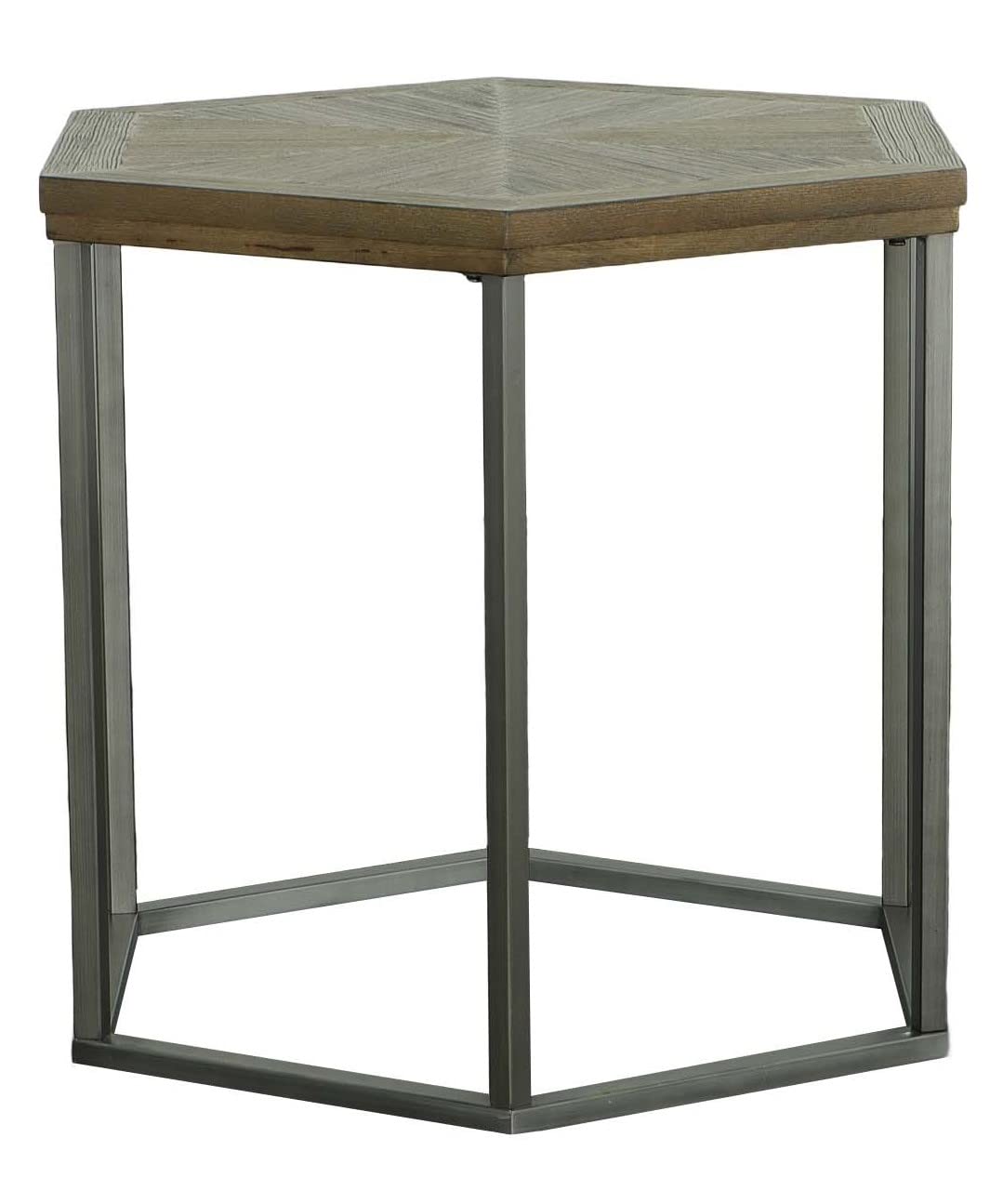 Progressive Furniture Adison Cove Hexagon End Table in Ash Blonde - Modern Side Table for Living Room, Bedroom, or Office Decor