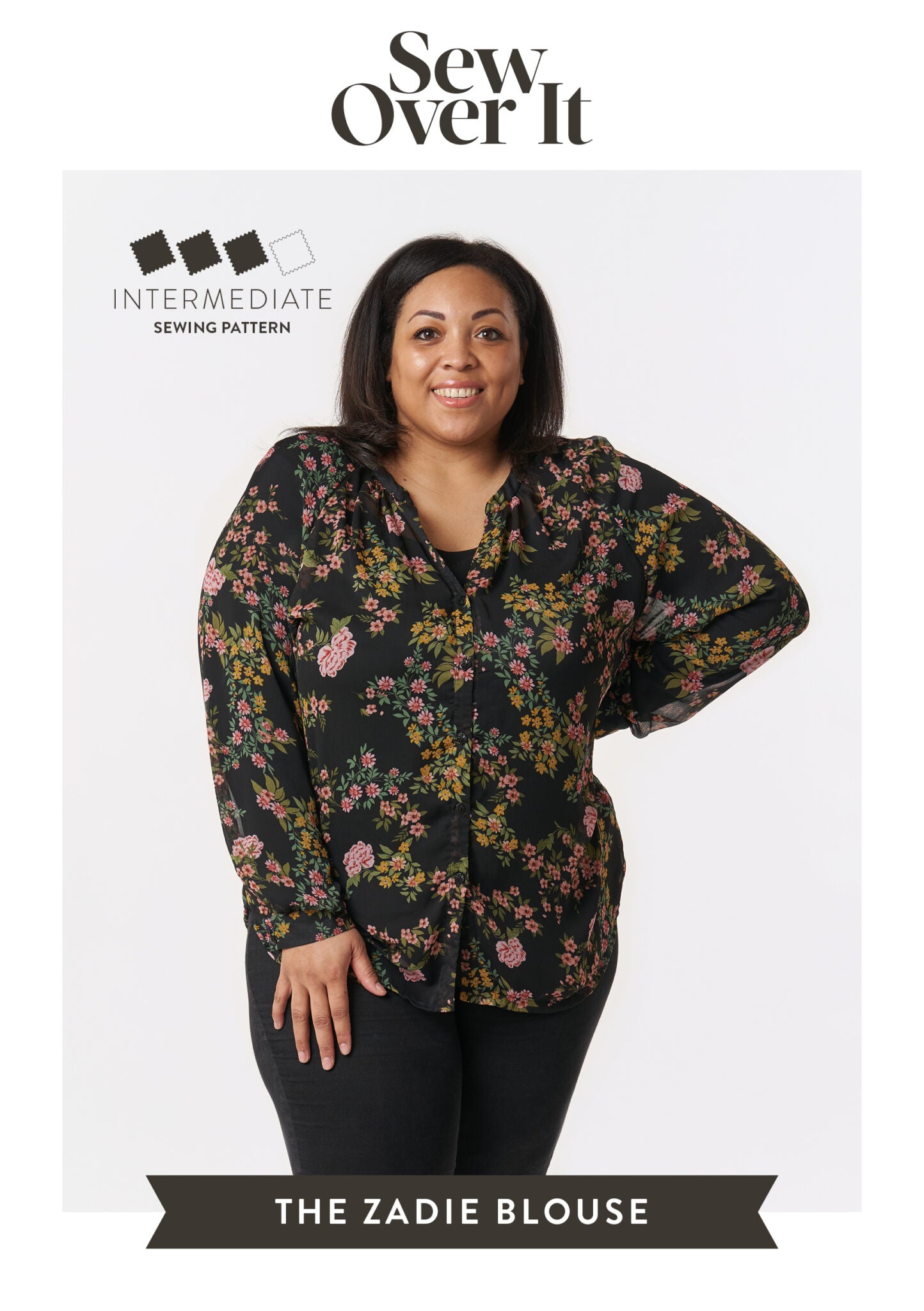 Sew Over It Zadie Blouse - Women's Stylish Floral Print Button-Up Shirt for Work & Casual Wear | Perfect for Office, Date Night & Spring Outfits