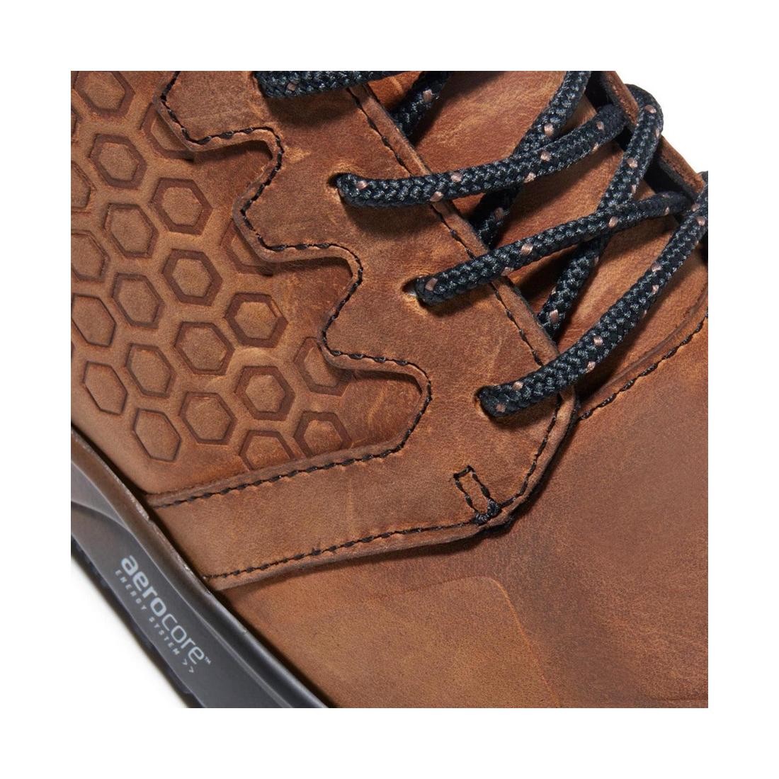 Reaxion Soft Toe Waterproof Work Boots for Men - Lightweight Brown Safety Shoes for Construction, Hiking & Outdoor Activities