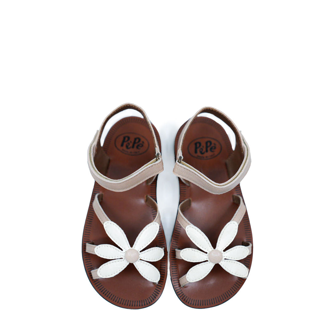 Pepe White Flower Sandals for Women - Comfortable Summer Beach Sandals with Floral Design | Perfect for Vacation, Poolside, and Casual Outings