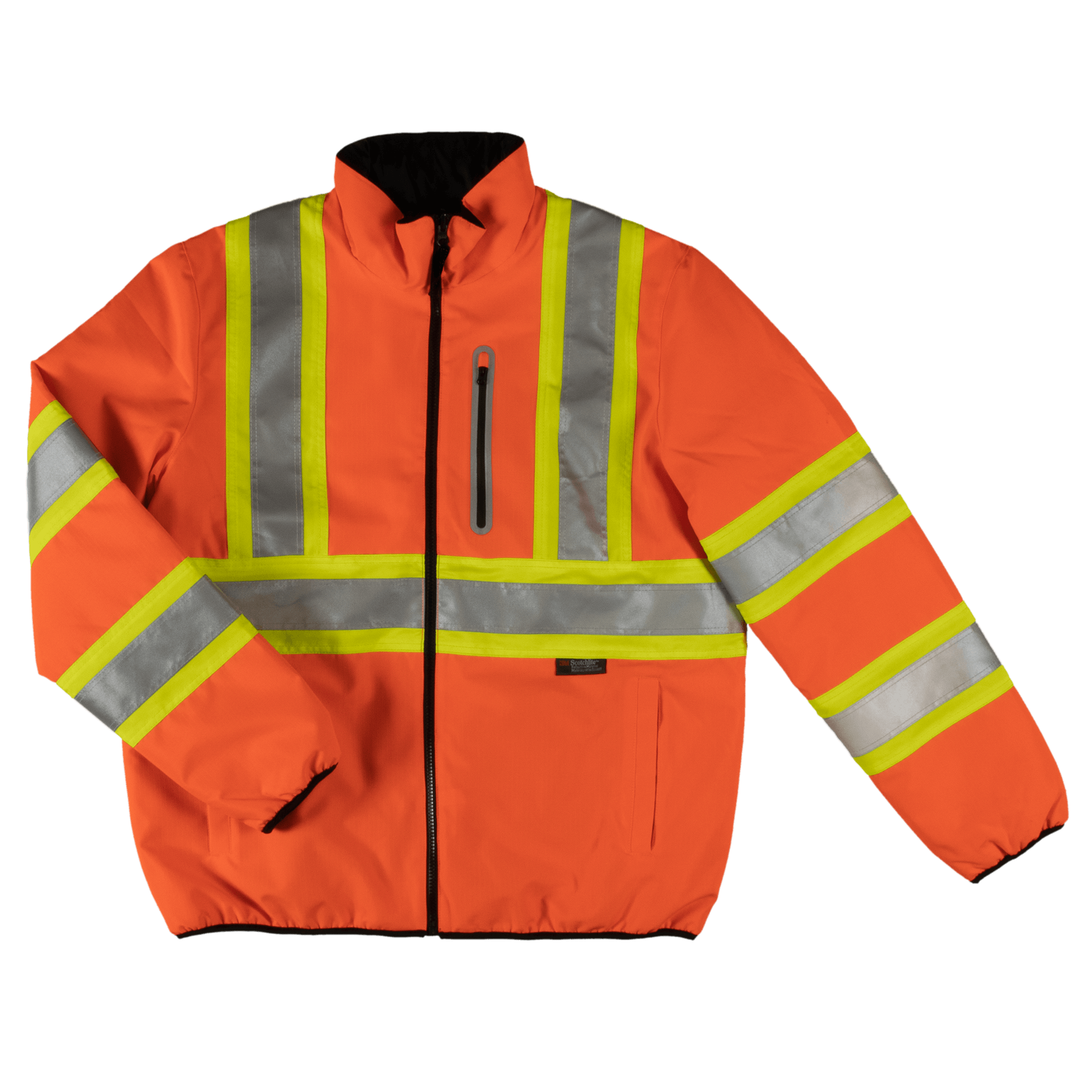 Tough Duck Reversible Safety Jacket SJ27 - High Visibility Work Jacket for Construction & Outdoor Use | ANSI Compliant Reflective Vest for Men & Women