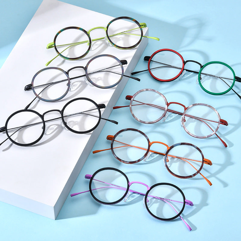 Eamon Titanium Round Glasses Frame - Lightweight & Durable Eyewear for Men & Women | Perfect for Reading, Driving & Fashion Accessories