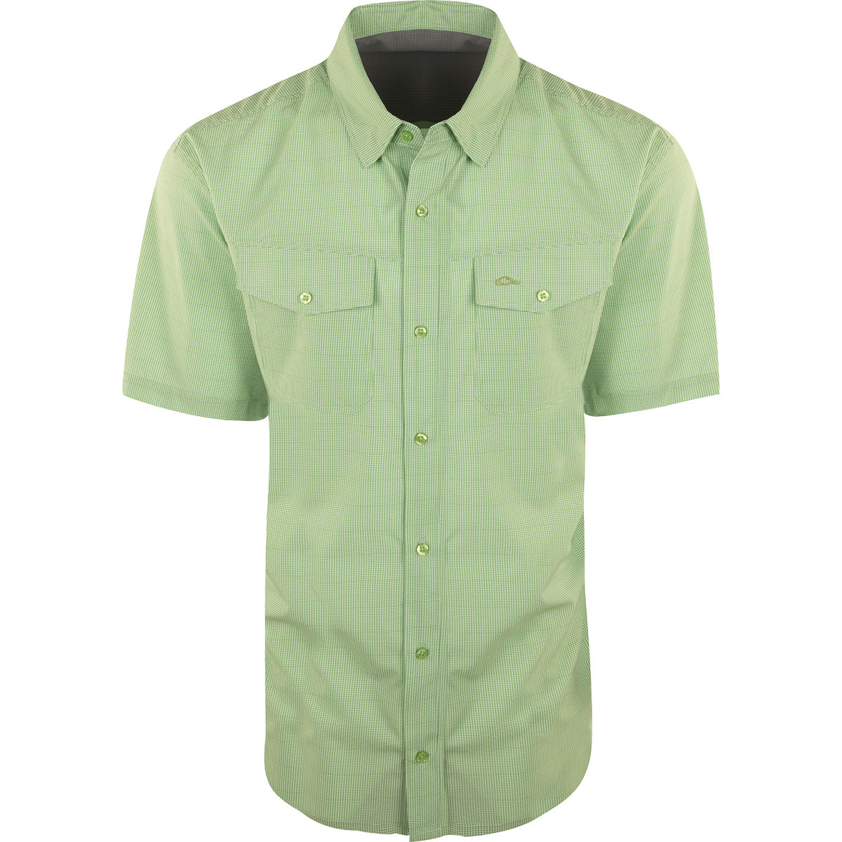 Men's Traveler's Check Short Sleeve Button Down Shirt - Lightweight Wrinkle-Resistant Casual Shirt for Business Travel & Summer Vacations