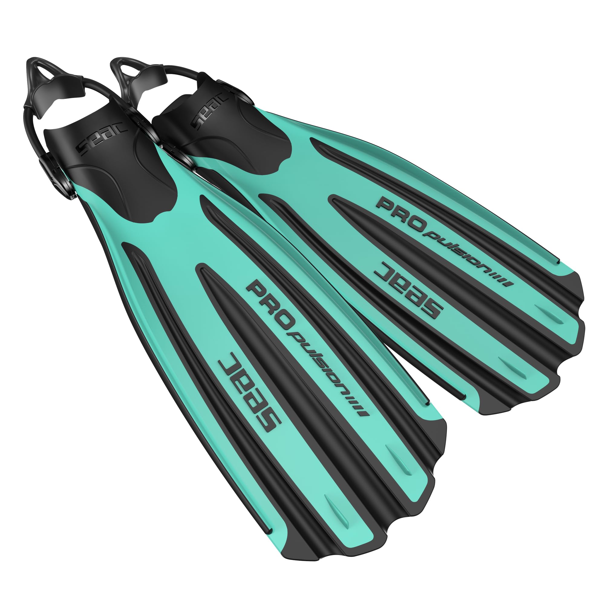 SEAC Propulsion S Open Heel Scuba Diving Fins with Adjustable Sling Strap & Ergonomic Foot Pocket - Perfect for Recreational Diving, Snorkeling, and Underwater Exploration
