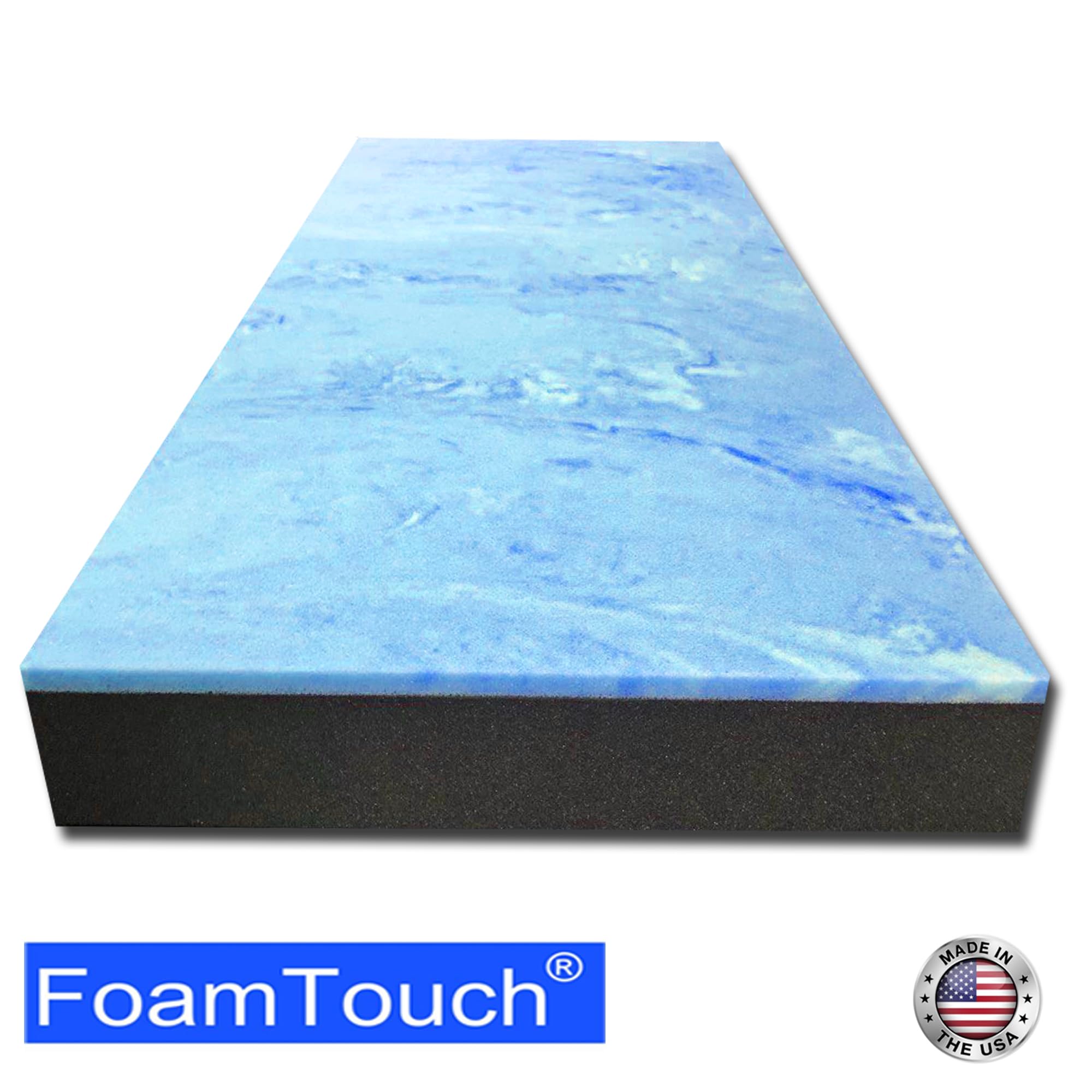 FoamTouch 6'' x 42'' x 72'' Gel Memory Foam RV Bunk Mattress - High Density Charcoal Support, Replacement Mattress for Campers & Trailers (Cover Not Included) | Perfect for RV Upgrades, Guest Beds & Mobile Living