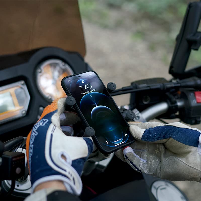 RAM MOUNTS X-Grip Small Phone Mount with Handlebar U-Bolt Base RAM-B-149Z-A-UN7U & Short Arm - Durable Motorcycle, ATV/UTV, Bike Phone Holder for Adventure, Commuting & Outdoor Activities