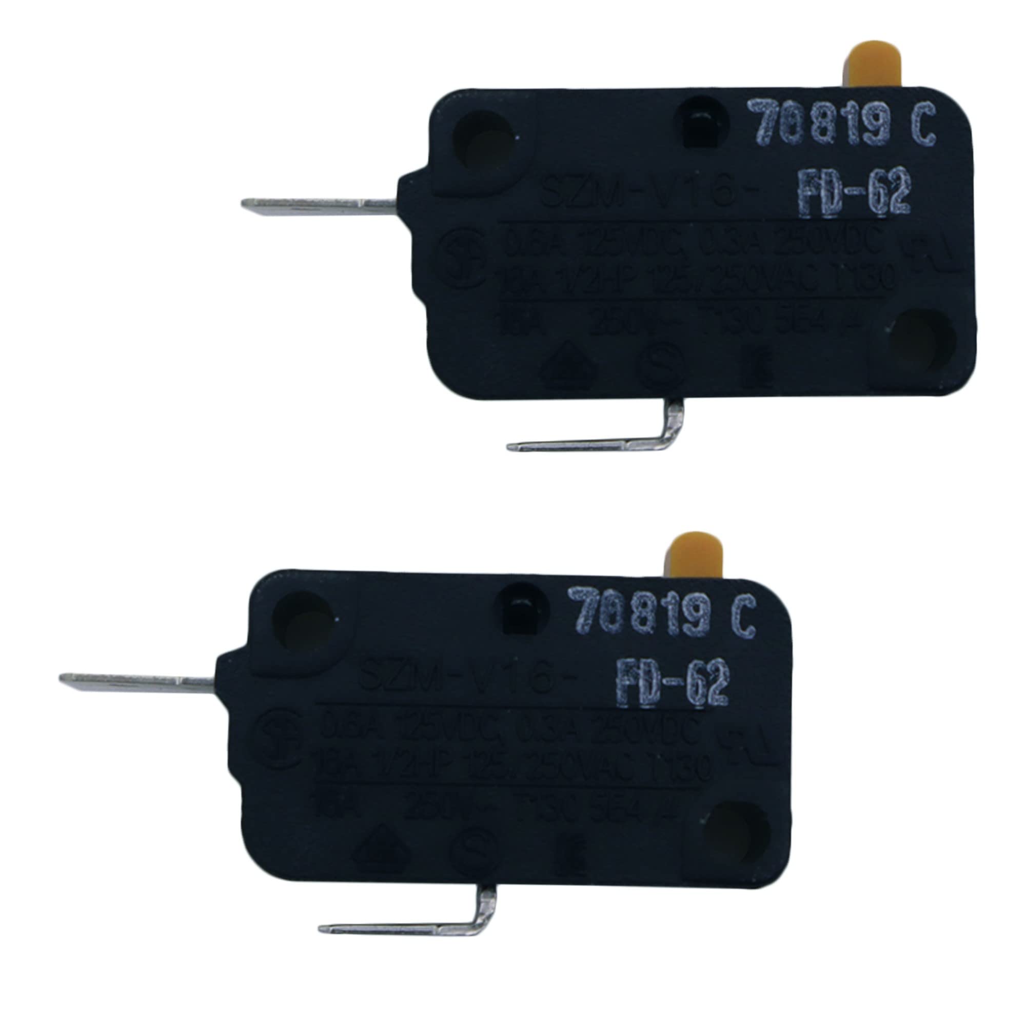 ENTERPARK 2 Pack GE SZM-V16-FD-62 Microwave Oven Micro Switch Replacement - Compatible with LG, GE, Starion Microwaves - Perfect for DIY Repair and Maintenance