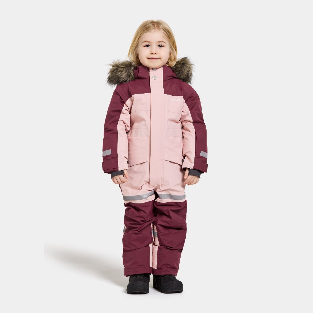 Didriksons Bjarven III Kids Snowsuit - Waterproof Winter Jacket & Pants Set for Boys & Girls, Dusty Pink - Perfect for Snow Play, Skiing & Outdoor Activities