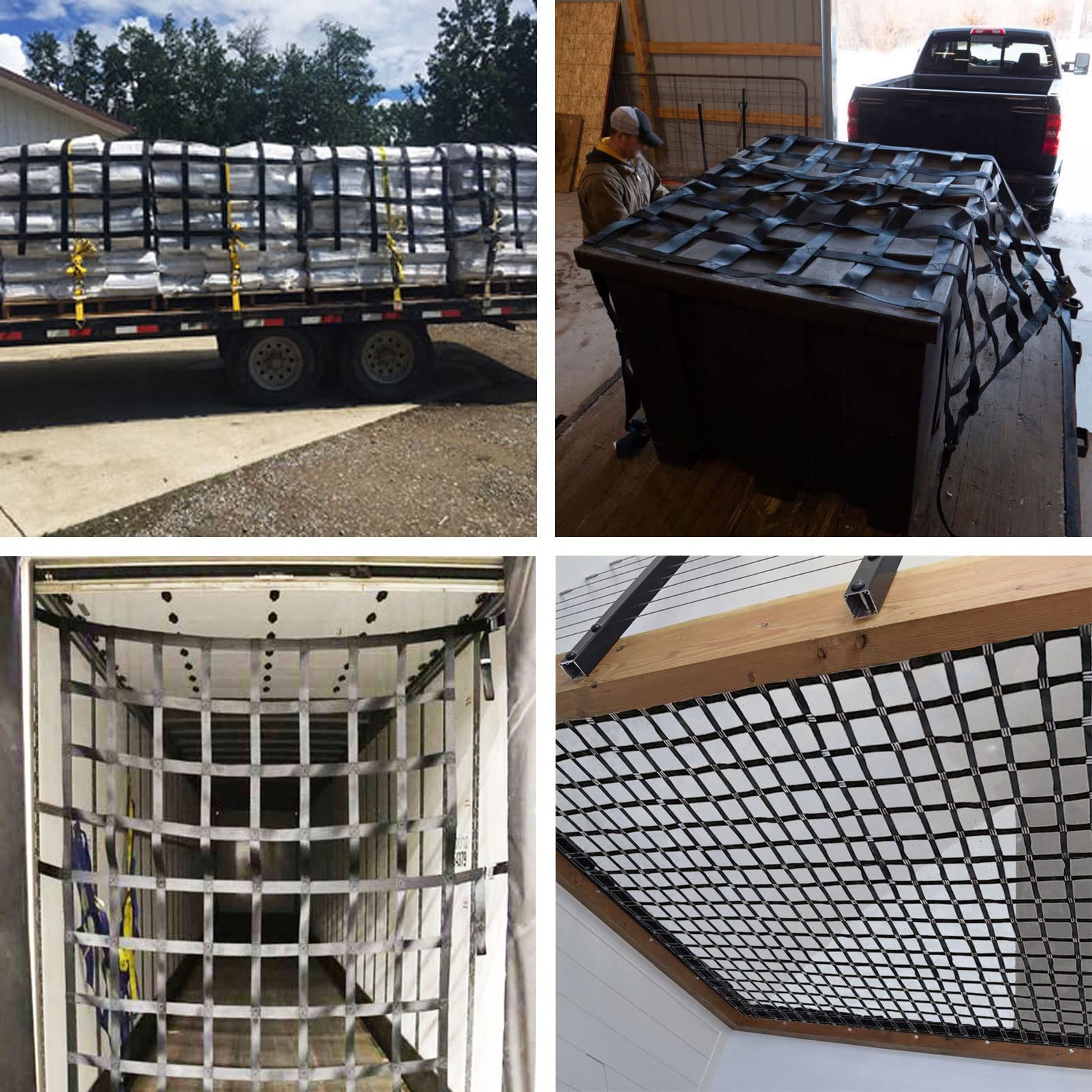 Heavy Duty Cargo Net for Pickup Truck Bed - Customizable Auto SUV Trunk Storage Cover | Durable Mesh Webbing for Roof Rack, Tailgate & Ceiling | Perfect for Camping, Road Trips & Hauling Gear