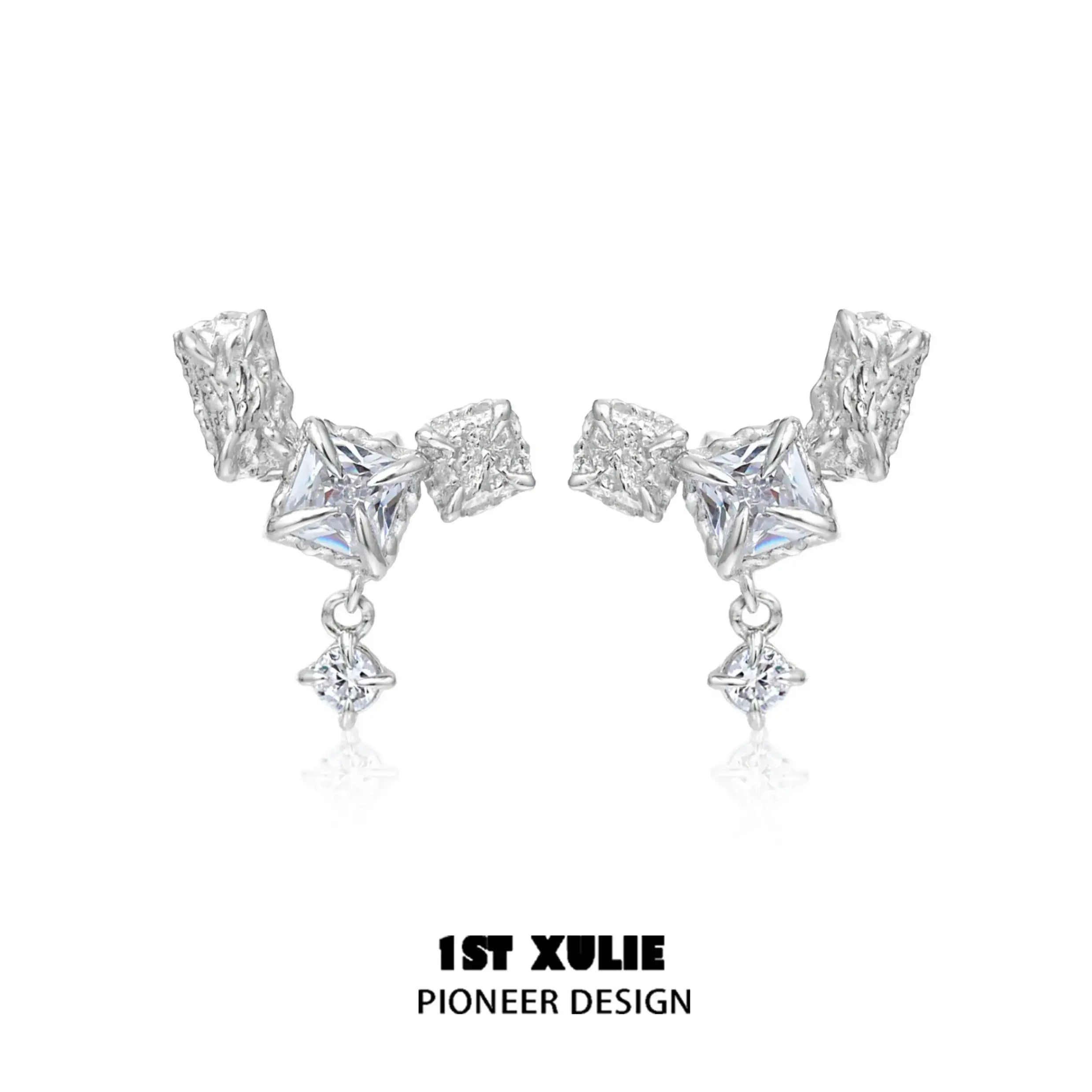 925 Sterling Silver Zircon Geometric Stud Earrings for Women - Elegant Gift for Birthday, Anniversary & Special Occasions