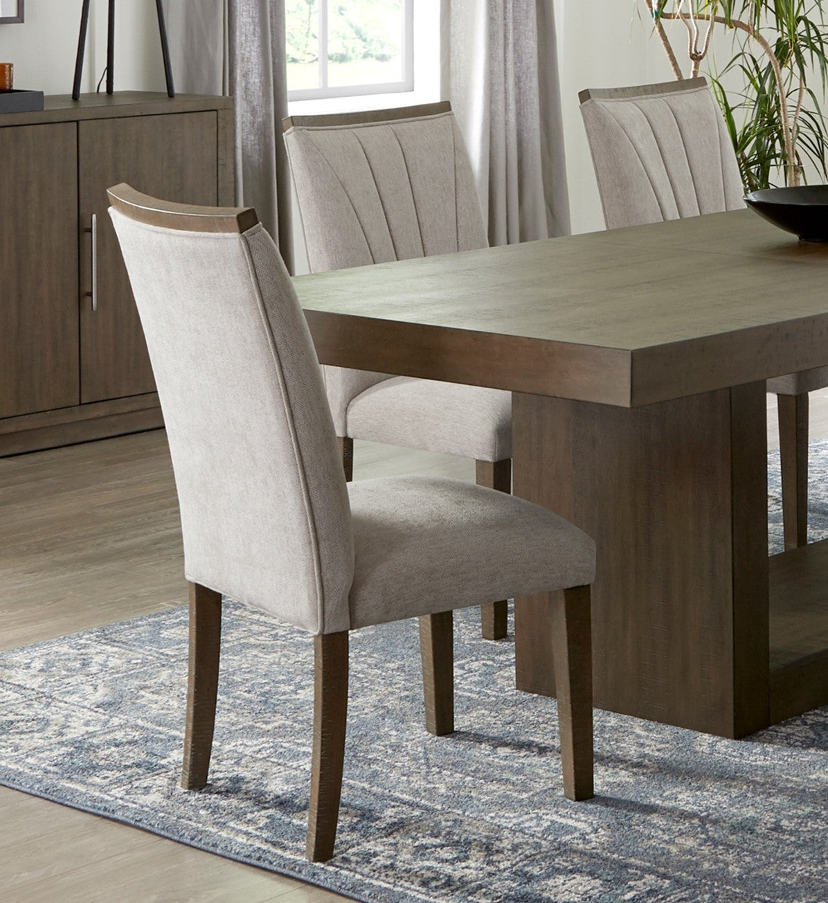 Modern Dining Chairs Set of 2 - Brown Wooden Side Chairs with Contemporary Design for Kitchen, Dining Room & Breakfast Nook - Sturdy Wooden Furniture for Home Decor