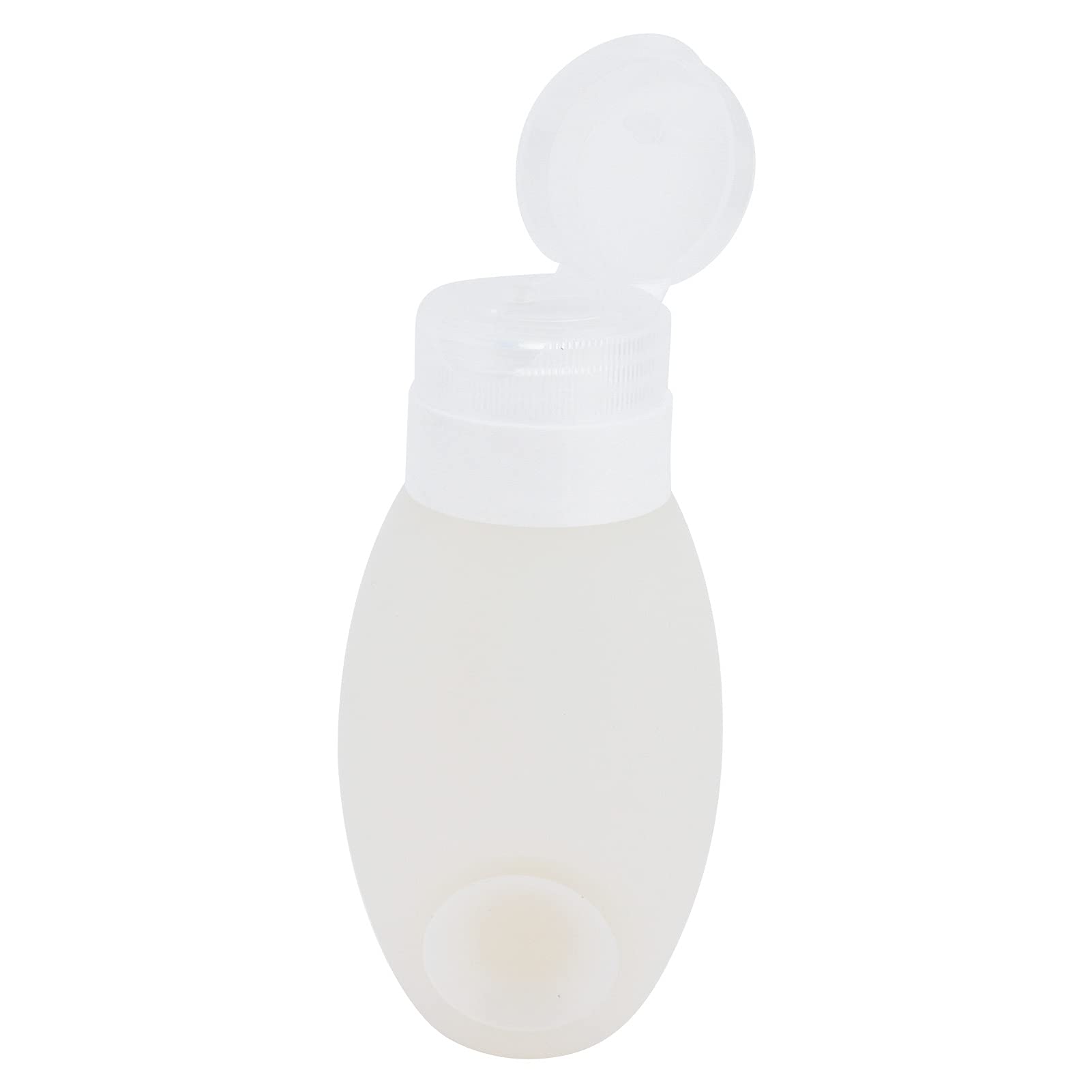 **Travel Size Containers - Food Grade Silicone Leak-Proof Travel Bottles for Shampoo, Conditioner & Cosmetics (White) - Perfect for Toiletries, Airplane Carry-On & Gym Essentials**