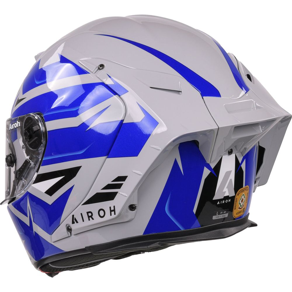 Airoh GP 550 S Wander Gloss Blue Motorcycle Helmet - DOT & ECE Certified for Street Riding, Touring & Adventure Motorcycles