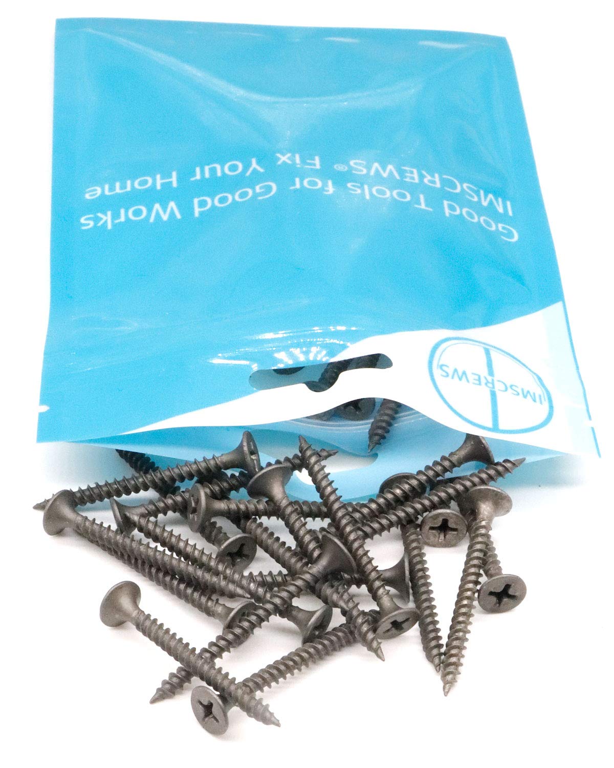 100PCS #6 x 1-1/2 Inch Flat Head Phillips Drywall Screws - Fine Thread, Gray Phosphate Coating - Self-Tapping for Metal, Sheetrock & Wood - Indoor & Outdoor Use - Perfect for Hanging Drywall, Installing Cabinets & DIY Home Projects