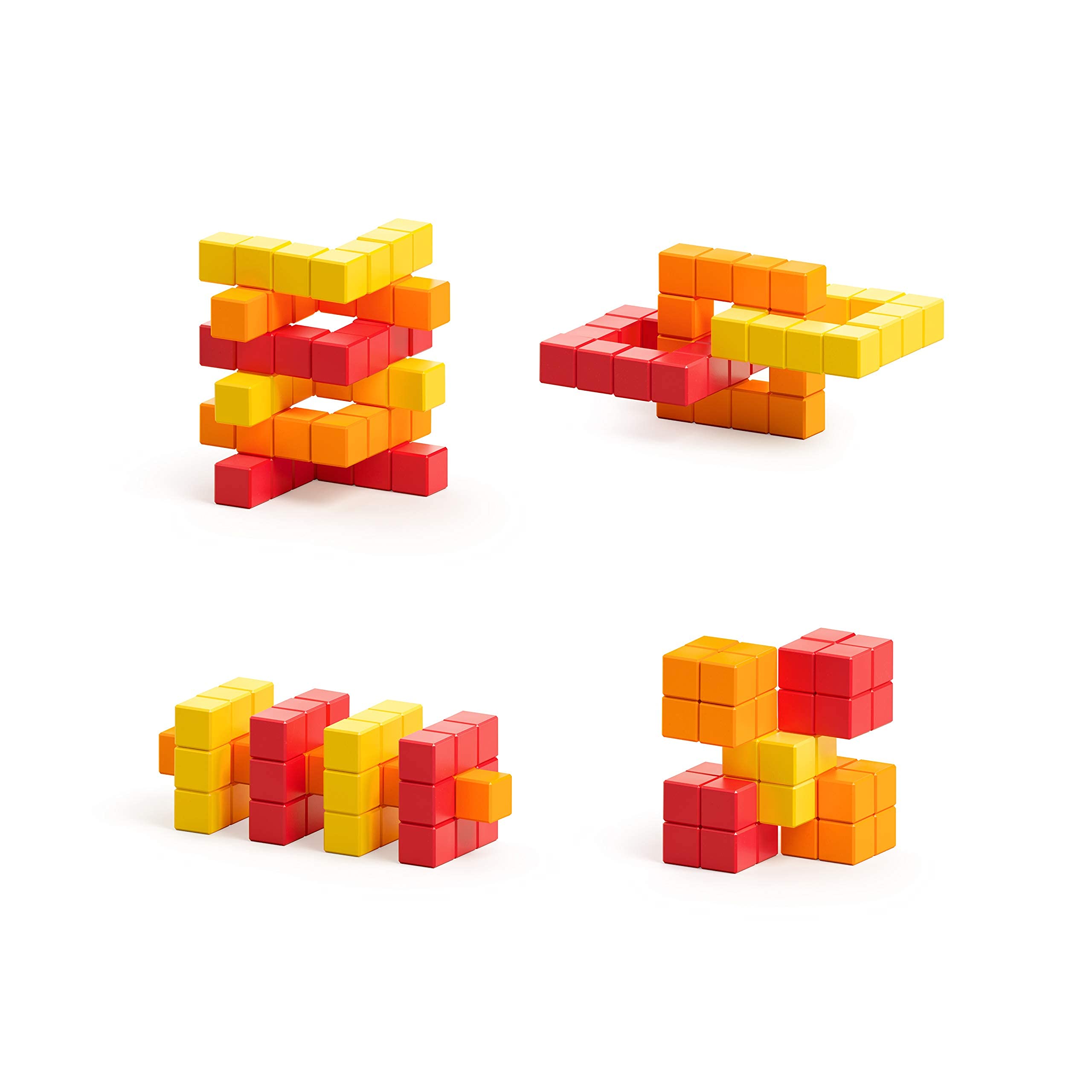 PIXIO Lava - 60pcs Magnetic Building Blocks for Kids Ages 6+, Pixel Art Style Creative STEM Toys with Free App, 5/16
