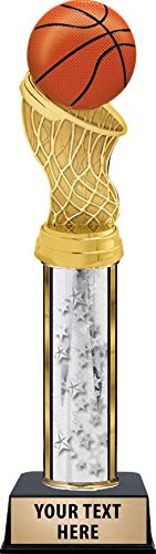 Custom Engraved Basketball Trophies & Hoops Awards - Personalized Kids Sports Recognition for Tournaments, Team Achievements & Youth Basketball Events