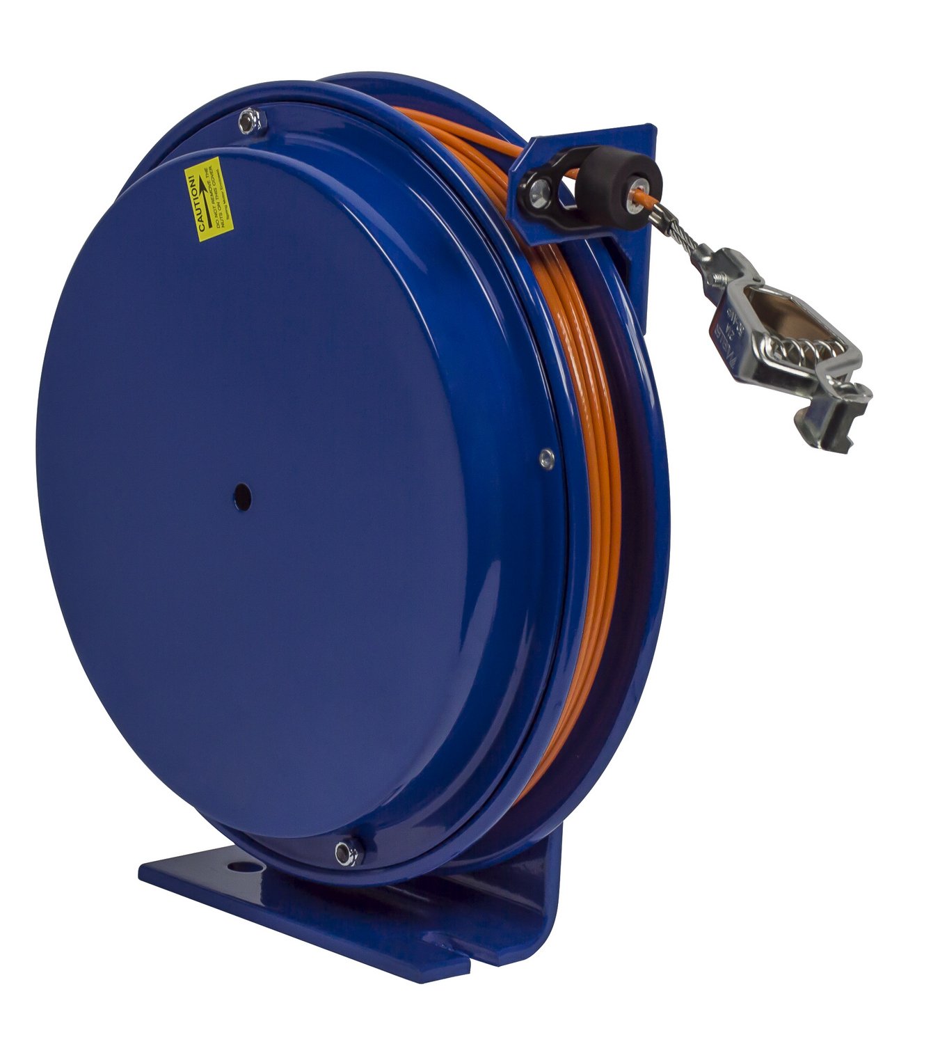 SD-50 Retractable Static Discharge Cable Reel | Heavy Duty Steel Construction | 50ft Length | Easy Maintenance Compact Design | Made in USA | Blue - Perfect for Industrial Workplaces, Manufacturing Facilities & Hazardous Environments