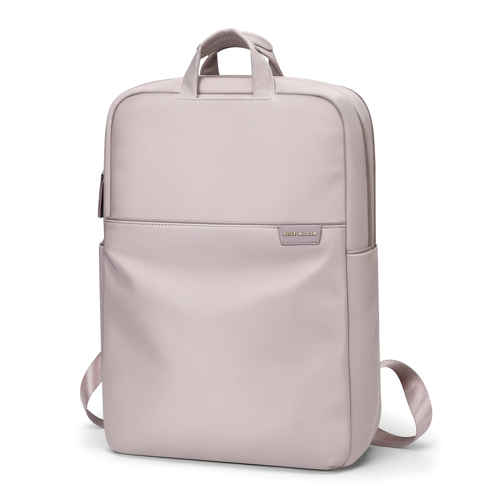 GOLF SUPAGS Anti-Theft Travel Laptop Backpack for Women - Slim Durable 17-Inch Computer Bag for College, Business & Work - Water-Resistant Business Backpack with USB Charging Port (Pinkish Grey) - Perfect for Commuting, Air Travel & Office Use