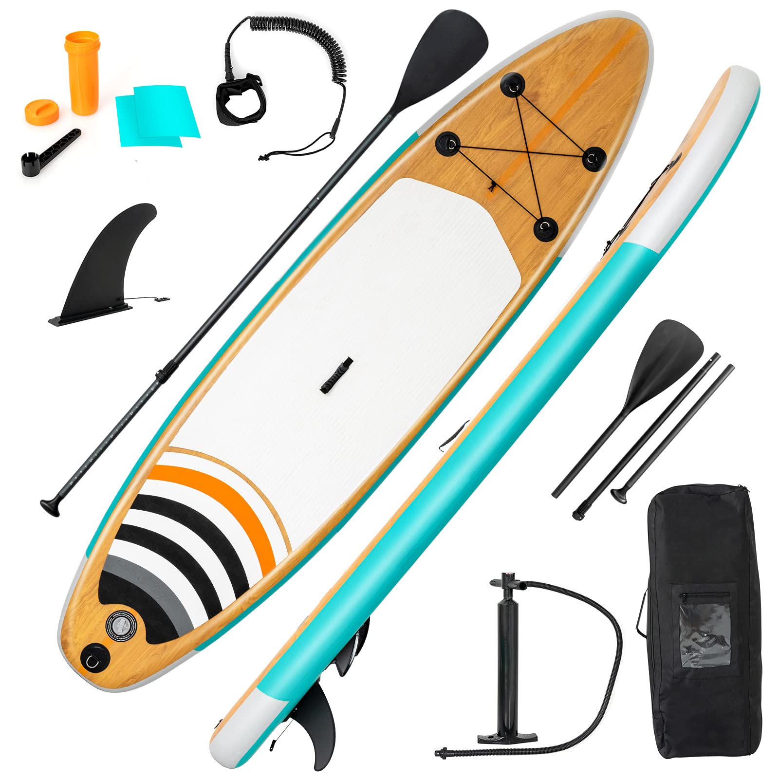 GYMAX Inflatable Stand Up Paddle Board (6