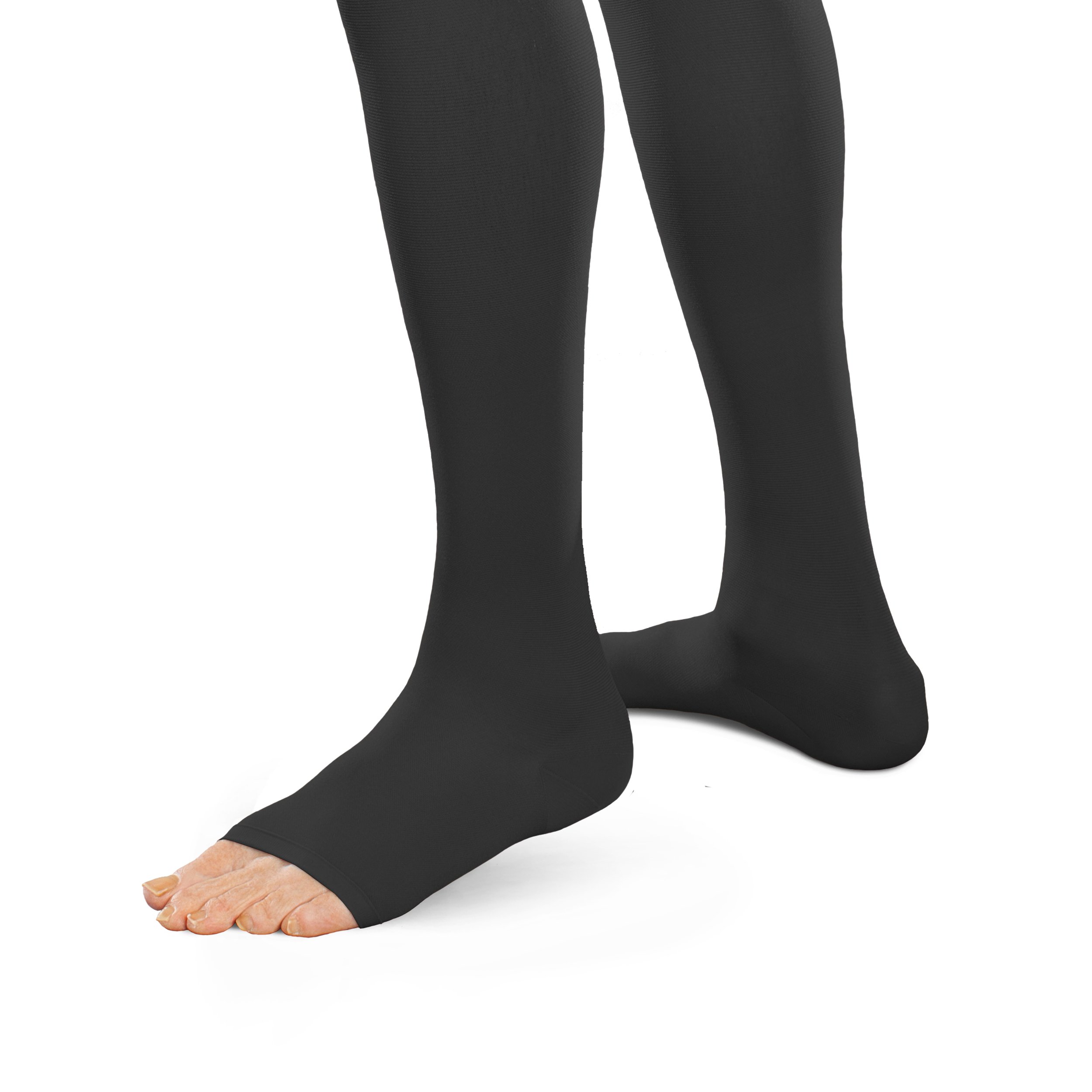 EASE BY THERAFIRM Women's Fashion Medical Open-Toe Compression Socks - Comfortable Support for Varicose Veins, Swelling & Circulation - Perfect for Travel, Work & Post-Surgery Recovery
