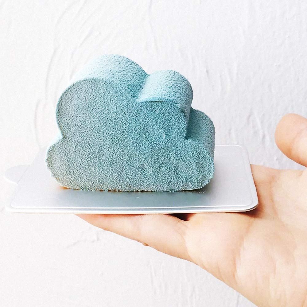 2 Pack Silicone Cloud Cupcake Pans - Non-Stick Mousse Cake Molds for Baking, Jello, Soap, Wax, Bath Bombs & DIY Crafts - Perfect for Birthday Parties, Home Baking and Gift Making