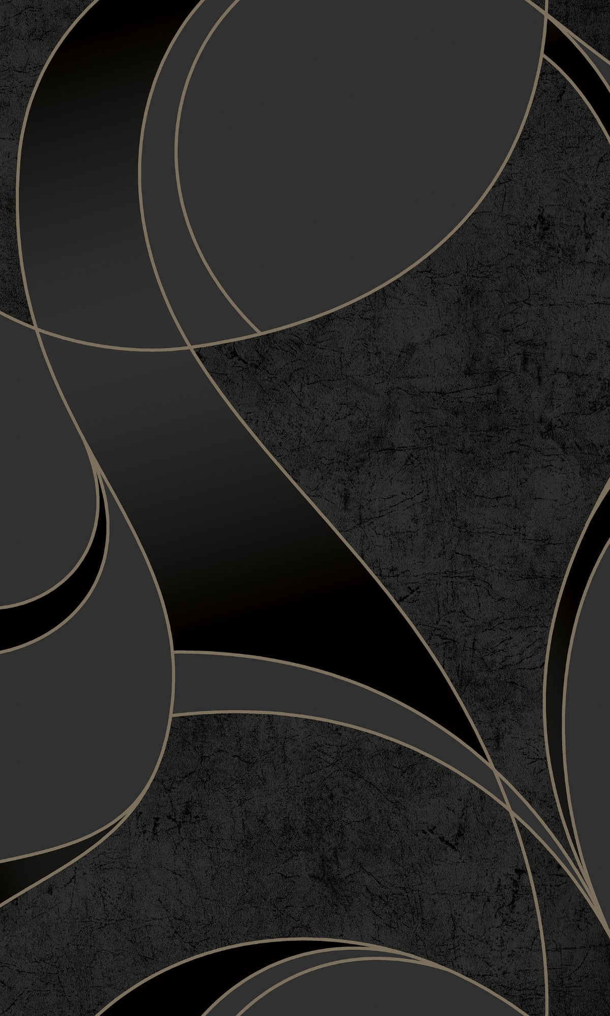 Black Abstract Geometric Swirl R8004 Wall Art - Modern Canvas Painting for Living Room, Bedroom & Office Decor
