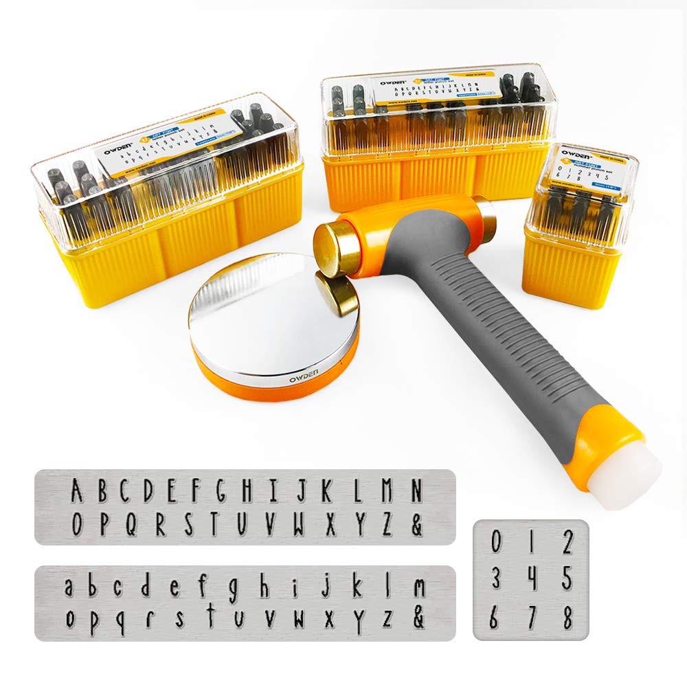 OWDEN Jewelry Metal Stamps Set - 3mm Letter & Number Punches for DIY Jewelry Making