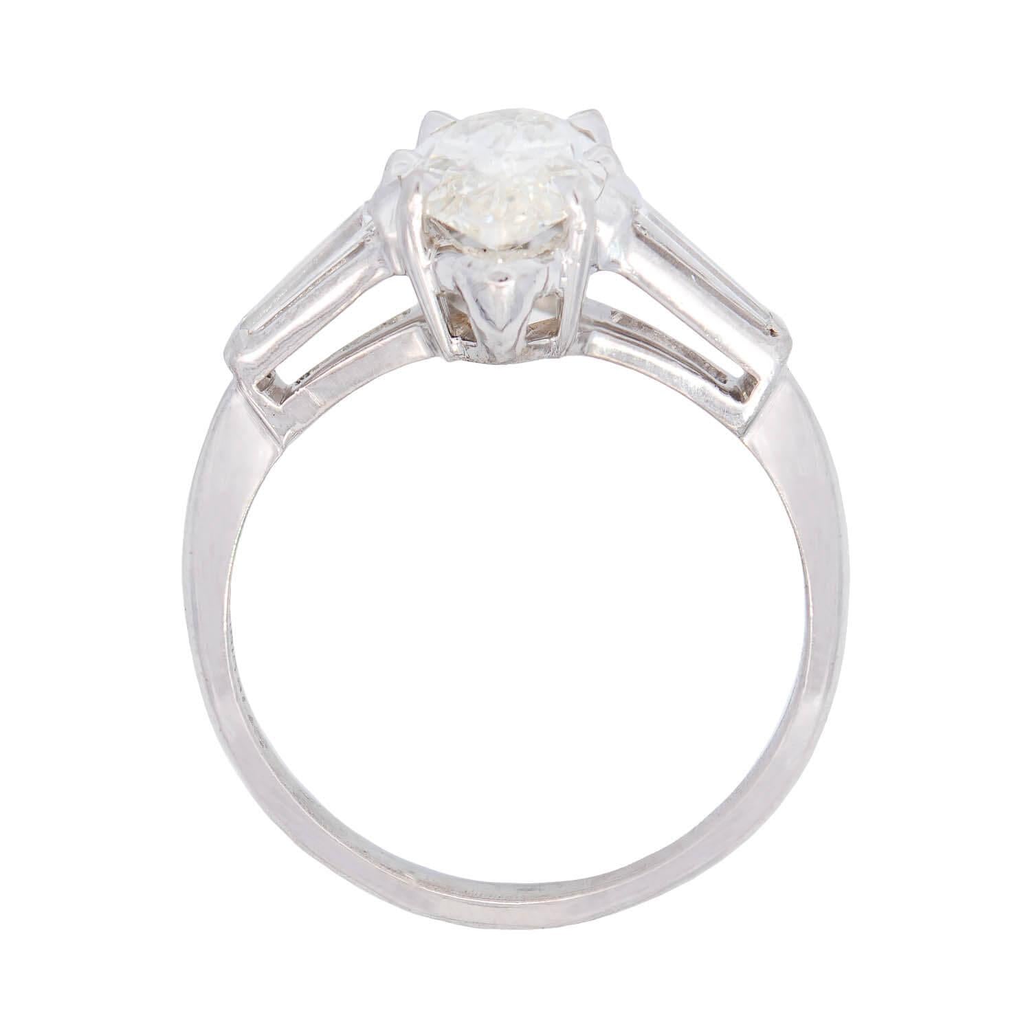 Vintage Platinum Oval-Cut Diamond Engagement Ring 2.13 Carat - Perfect for Proposals, Anniversaries & Special Occasions